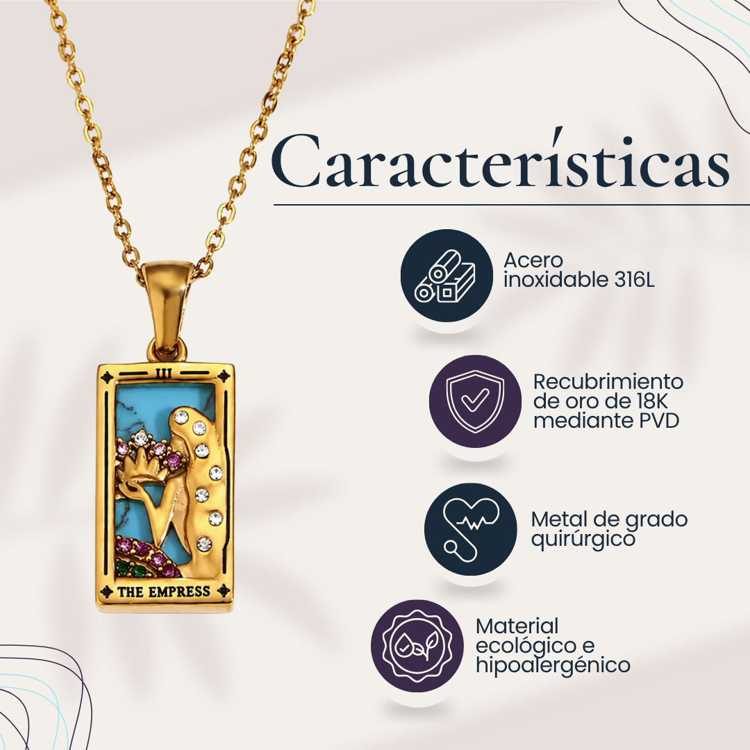 Colgante de Tarot Chapado en Oro 18K