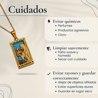 Colgante de Tarot Chapado en Oro 18K