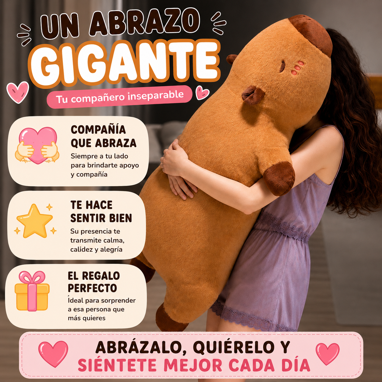 Capibara Abrazable para Dormir